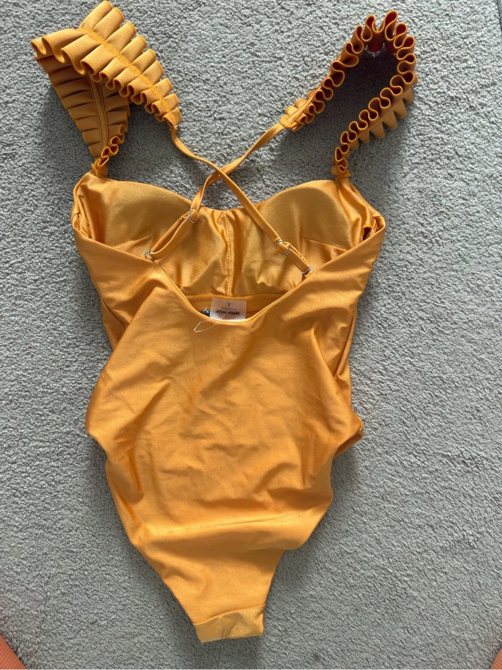 Andrea Iyamah Tisi One Piece Swimsuit in Gold